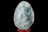 Crystal Filled Celestine (Celestite) Egg Geode - Madagascar #140304-2